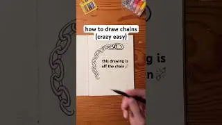 did I invent the easiest way to draw a chain?! ⛓️&zwj;💥 #howtodraw #chain #drawingtutorial