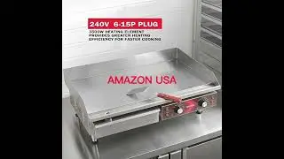 EGGKITPO Commercial Electric Griddle 29 Inch Large Countertop Griddle Non