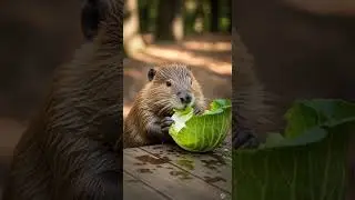 AI Whimsy: A Beaver&rsquo;s Outdoor Cabbage Feast 🦫🥬🌳