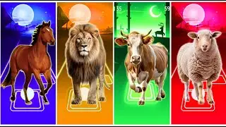 Tiles Hop - Horse 🆚 Lion 🆚 Cowe 🆚 Sheep 🎶 Tiles Hop EDM Rush