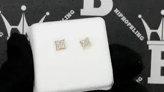 Kite .05cttw Diamond Earrings Gold .925 Sterling Silver | Real Hip Hop Jewelry
