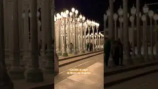 LACMA at night in West Los Angeles