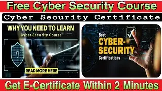 Cyber Security Course With Certificate I Free Verified Cyber Security Certificate Digital Classroom