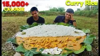 Massive Indian Curry Platter ( 5Kg Rice + 2 kg Curry ) Eating Challenge | Man Vs Food | 15,000+ Calo