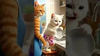 Part1】🚪😼 Locked in the Bathroom! Mischievous Kitten&rsquo;s Chaos After Stepmom&rsquo;s Punishment 🐾🔥#shorts