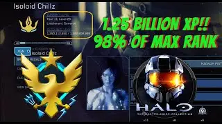 Halo MCC 1.25 BILLION skill XP achieved!! 98% MAX Rank total XP!