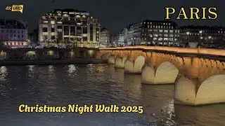 🇫🇷 Paris Christmas Walk 2025🎄  | Notre-Dame to Pont Neuf | Pure Ambient Walking Tour (4K)