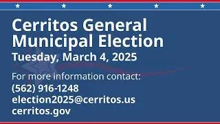 Cerritos General Municipal Election 2025
