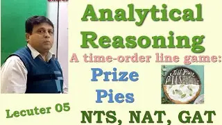 Analytical Reasoning tips and tricks, Lec_007, Line game: Prize Pies. Analytical reasoning mcqs.