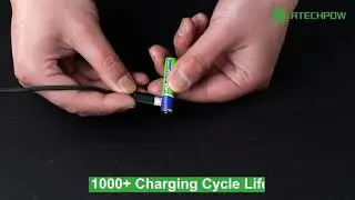 Atechpow Rechargeable Battery 1000 Charging Life 600mWh 1.5V Lipo Micro USB AAA Battery