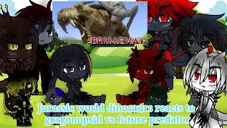 Jurassic world dinosaurs reacts to Gorgonopsid vs Future Predator.