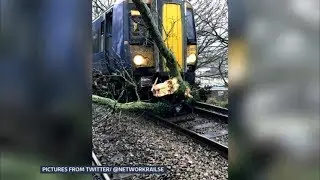 Weather Events - Storm Ciara hits (2) (UK) - ITV+London News + BBC forecast - 9th February 2020