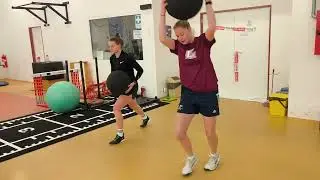 Stepping MB Rotational Slam - B-Stance to Split Stance