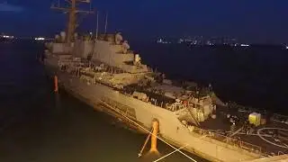 USS John S. McCain Moves to Heavy Lift Vessel