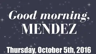 Thursday, October 6th, 2016