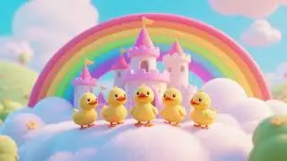 5 Little Ducks in the Rainbow Cloud Castle | Nursery Rhymes & Kids Songs &ndash; Description