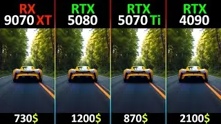 RX 9070 XT vs RTX 5080 vs RTX 5070 Ti vs RTX 4090 TEST IN 10 GAMES  | R7-7800X3D |RT DLSS/FSR