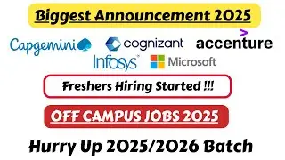 Capgemini Exceller 2026 Tamil | Microsoft Hiring 2025 | Infosys Hiring| Full Stack Internship Tamil