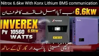 Inverex Nitrox 6.6KW | New Version 2025 IP65 Weatherproof Inverter With Konx Lithium BMS