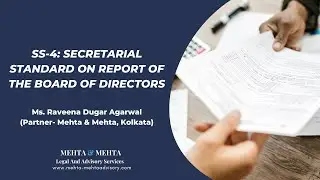 SS-4: Secretarial Standard On Report Of The Board Of Directors | Ms. Raveena Dugar Agarwal