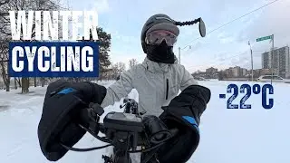 Как я добираюсь на работу на велосипеде при температуре -22&deg;C (Insta360 GO Ultra)