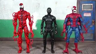 Hasbro Marvel Legends Molten Man BAF Wave Far From Home Stealth Suit Spider-Man Figure Review