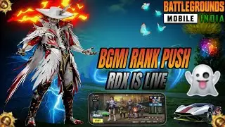 BGMI RANK PUSH 😱 RDX IS BACK 🔴 LIVE STREAM 🤔 FULL BOOM BAAM 😱 5 ROYAL PASS GIVEAWAY 💵
