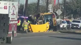 Several students hospitalized after San Antonio bus overturns on Loop 410