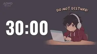 (Pomodoro) Deep Focus White Noise Timer 3x50min | ADHD Noises