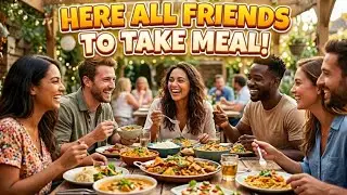 Here All Friends to Take Meal | yahan Sab Dost Khany Khany K lye aye hyn.