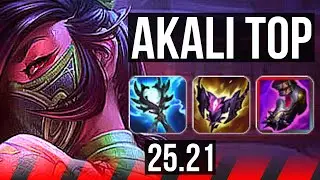 AKALI vs AMBESSA (TOP) | 9 solo kills, Legendary, 600+ games | EUW Master | 25.21