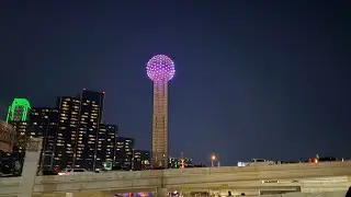 New year 2025 celebration at Reunion Tower Dallas Texas. #newyear2025 #fireworks #reuniontower