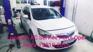Location AC Service Ports Opel Astra J 2010-2015