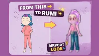 RUMI Airport Look Makeover ✈️💖 Dressing My KPop Idol | Ep 02 @MochiVibe-0m0 
