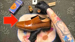 ASMR Старые кожаные туфли: до и после преображения!