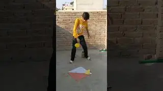 Kite Patang Flying With Balloon & Gudda  Balloon Experiment Trick || Thread Manja