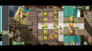 Plants vs Zombies 2 Pirate Seas level 8 mini boss fight