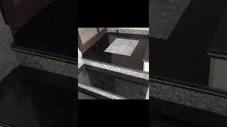 p white and Rajasthan black granite staircase