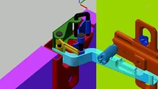 MechDesigner Software: Mechanism Design - 'European Door-Hinge'