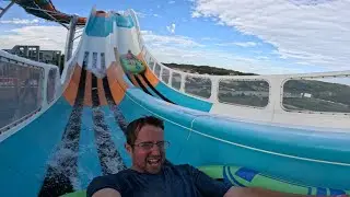 racing Angie on The Edge water coaster at Soaky Mountain (September 21st, 2024)