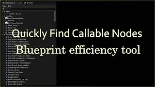 Blueprint Node Panel &ndash; Find Nodes Instantly!