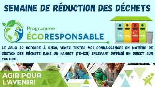 Quiz Kahoot- Innovations et solutions (7-12e) - semaine de r&eacute;duction des d&eacute;chets