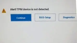 Alert! TPM Device is Not Detected | Update BIOS Dell Inspiron 3501
