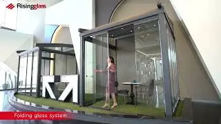Folding glass system.