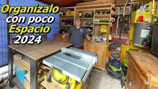 #como Organizar un Taller de Carpinteria con poco Espacio / TOUR POR MI TALLER 2024