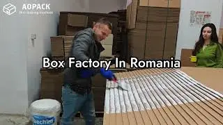 Aopack Box Making Machine BM2508 In Romania Corrugated Cardboard Box Factory