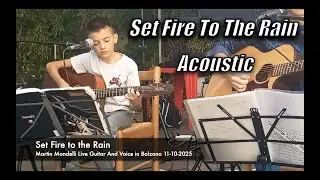 11 years plays Set Fire to the Rain guitar and voice