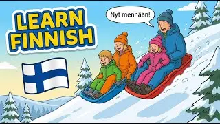 Everyday Finnish Story: Winter & Family Vocabulary ❄️ (A1-A2)