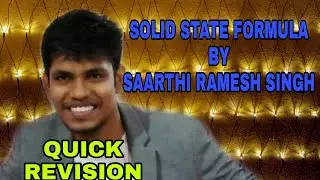SOLID STATE FORMULA REVISION||JEE||NEET||BY SAARTHI RAMESH SINGH