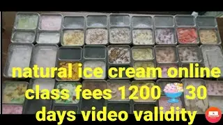#naturalicecream #icecreammaking fees only 1200 natural ice cream online class homemade for selling